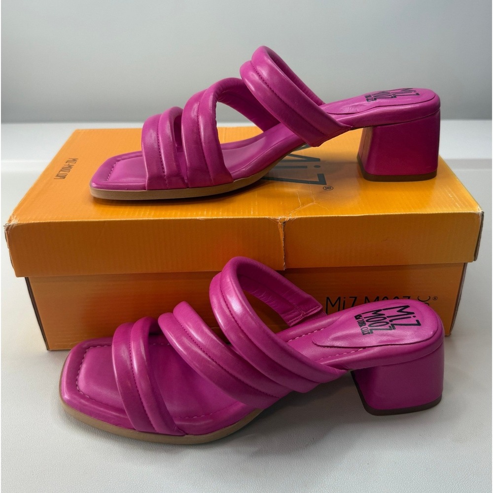 Miz Mooz Pink Strappy Block Heel Sandals